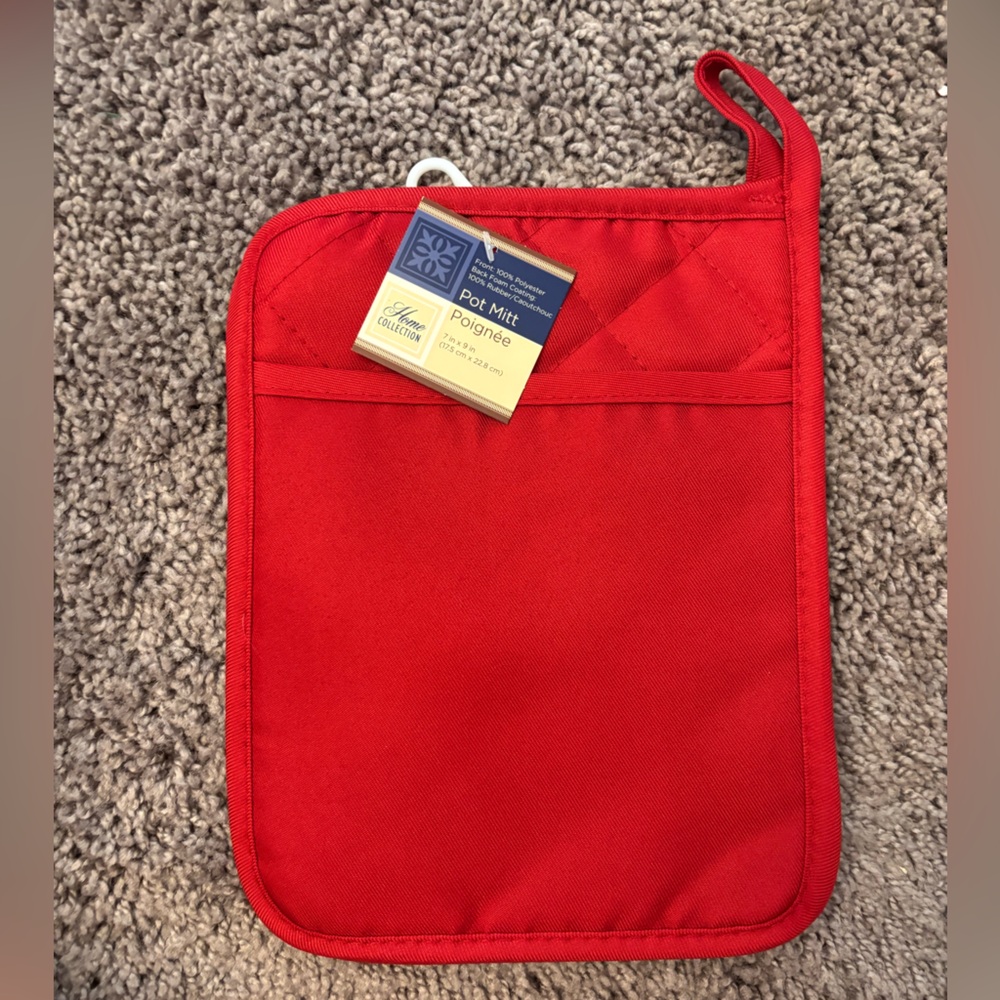 Red Pot Holder (set of 3)